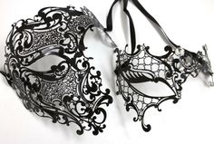 Metal Couple, Bridal Shower Gift Bags, Masquerade Mask Black, Masks Black, Silver Mask, Halloween Themed Wedding, She Mask