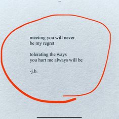 an orange circle with the words meeting you will never be my target