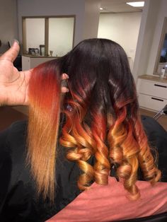 Diva Hairstyles, Reverse Ombre, Birthday Hair, Dyed Natural Hair, Beautiful Hair Color, Hair Done, Curl Styles, Pretty Hair Color, Silk Press