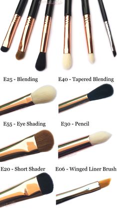 Six best eyes makeup brushes from Sigma Beauty. Eye Makeup Brushes Guide, Types Of Makeup Brushes, Best Eye Makeup Brushes, Best Eyes, Makeup Brush Storage, Types Of Makeup