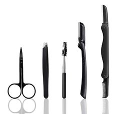 5 in 1 Eyebrow Kit, Professional Eyebrow Grooming Set, Eyebrow Trimmers Set for Women and Men, Including Brow Razors Trimmer, Brush, Eyebrow Scissors, Slant Tweezers Eyebrow Scissors, Eyebrow Kit, Hair Removal Women, Eyebrow Grooming, Guys Eyebrows, Beautiful Eyebrows, Eyebrow Razor, Eyebrow Trimmer, Eyebrow Kits