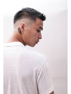 Mens Cropped Hair, Japanese Men Hairstyle, Crew Cut Hair, Men Hairstyle, Asian Men Hairstyle