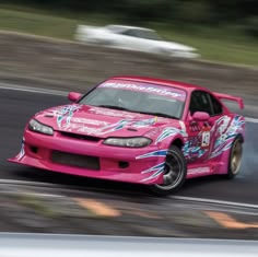 Pink S15 Silvia, Cars Tokyo Drift, Pink Jdm Cars, Pink Drift Car, Japan Drift Cars, Car Tokyo Drift, Pink Sports Cars, Carros Drift, Tokyo Cars