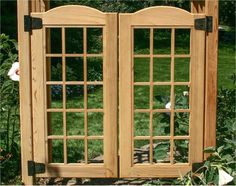 Creekvine Designs Red Cedar Estate Gate-Rustic Furniture Marketplace Cedar Gate, Wood Gates, Cedar Stain, Estate Gates, Wood Arbor, Vines And Flowers, Cedar Garden, Wood Gate, Estate Garden