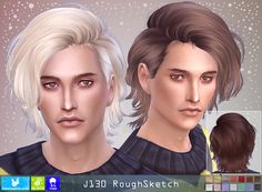 two male avatars with different hair colors and hairstyles, one is wearing a black shirt