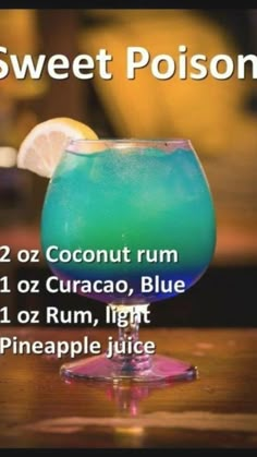 an image of a blue drink with lime on it