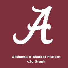 the logo for the university of alabama at blanket pattern c2c graph on a maroon background