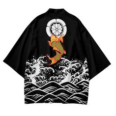 Check out this amazing 🈹 Koi Fish Black Haori 🈹 Shop & Grab 15% off with code 🎁 JPIN 🎁 Black Haori, Elevate Your Style