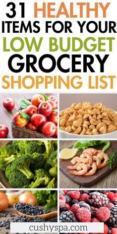 healthy items for your low budget grocery shopping list