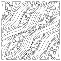 a coloring page with circles and waves