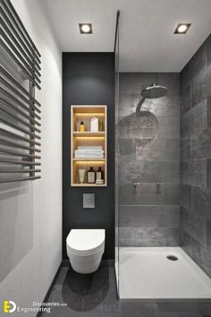 40 Most Popular Bathroom Design Ideas | Engineering Discoveries Bathroom Without Tub, Minimalist Small Bathrooms, Clean Bathroom, Be Clean, Bathroom Storage Solutions, Small Bathroom Makeover, Tiny Bathrooms, Bathroom Ideas Modern, Tiny Bathroom