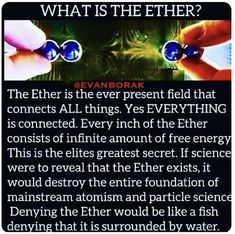 an advertisement with the caption that reads, what is the ether?