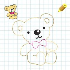 a teddy bear with a bow on it's head is shown in the shape of a