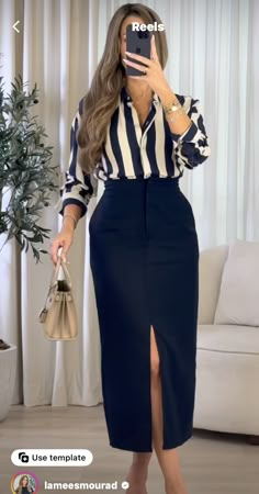 Corporate Skirts, Cute Professional Outfits, Fashionable Work Outfit, Professional Outfits Women, Classy Dress Outfits, Classy Work Outfits, Classy Casual Outfits