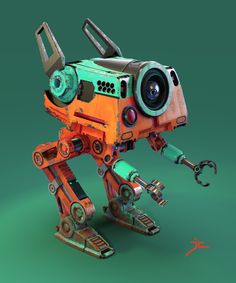 ArtStation - ZBrush Robot Workshop, Juan Carlos Mesa Machín Retro Robot Art, Robot Moodboard, Robot Workshop, Sifi Art, Robot Inspiration, Robot Project, Cute Robot, Robot Sculpture