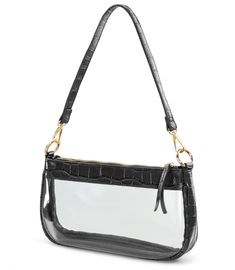 PRICES MAY VARY. The Clear Version Shoulder bag with 90s-inspired silhouette that goes with nearly everything. This cool see-through purse crafted from durable PVC and Crocodile Print vegan leather trim Add stylish style for this classic shape handbag. Carefully designed and sized at 11”L x 5.9”Hx 2''W inches,falling under the maximum regulated size most commonly required by secure venues. it is roomy compartments that deep enough to also hold all essentials. -This clear bag come with two differents length Strap,use short strap to slung effortlessly over the shoulder or simply holding it on your arm! the detachable long strap(adjustable up to 49''lenght) lets you wear the bag as a crossbody for multiple hands-free wear options. Fashion forward accessory，Designed with stadium bag policy in 90s Shoulder Bag, Clear Stadium Bag, Stadium Bag, Purse Crafts, Clear Purses, Crocodile Print, Clear Bag, Clear Bags, Stylish Bag