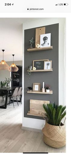 an image of a dining room and living room on pinterest for decorating