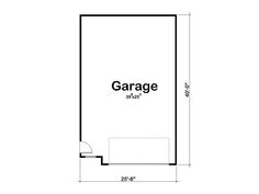 the garage floor plan for a small house