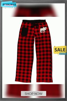 Men's Loungewear Pajama Pant Lounge Pants Animal Grid / Plaid Simple Comfort Home Daily Knit Warm Breathable Long Pant Pant Elastic Waist Winter Red Leisure Red Bottoms With Pockets, Red Sweatpants For Winter Loungewear, Casual Christmas Loungewear Bottoms, Casual Red Lounge Pants, Casual Red Lounging Pants, Comfortable Red Bottoms For Lounging, Casual Cotton Pants For Christmas, Casual Black Pants For Christmas, Comfortable Red Cotton Pants