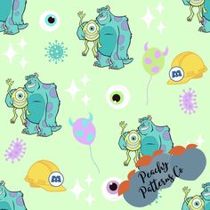 Insta Banner, Stencil Patterns Templates, Mike And Sully, Repeat Prints, Prints Fabric, Fourth Birthday, Stencil Pattern, Fabric Prints, Instagram Quotes Captions