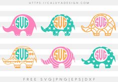 the monogrammed elephant svt files are available for free