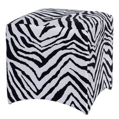 a black and white zebra print tablecloth