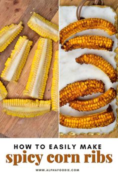 how to make spicy corn ribs in the oven and then cut them into small pieces