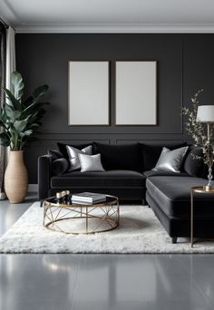 Dark Grey Couch Living Room Dark Grey Couch Small Living Room, Charcoal Grey Living Room Ideas, Couch Living Room Ideas, Black Living, Grey Couch