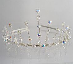 Swarovski Crystal -Silver Wire Tiara - Betsey by Looney Maiden Diy Wire Crown Tutorials, Wire Tiara, Diy Crowns, Diy Tiara, Ballet Headpieces, Hair Garland, Fairy Crown