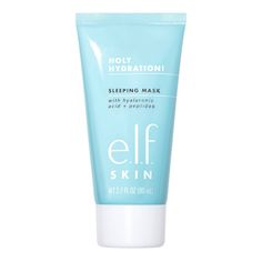 Treat your skin to a good night’s sleep and wake up with a refreshed, hydrated complexion. e.l.f.’s Holy Hydration! Sleeping Mask is rich, creamy, and your skin’s “reset button”—it delivers an extra boost of moisture plus Hyaluronic Acid, Ceramides, and Peptides to replenish, plump, and nourish skin. It’s also dual-use: 2-3 times a week, apply it as a rinse-off product or as an overnight mask keep skin feeling soft and supple. Key Ingredients: •Hyaluronic Acid - Locks in moisture for a plump com Elf Holy Hydration, Skincare Mask, Skincare Brush, Overnight Mask, Clean Scents, Sleeping Mask, Improve Skin Texture, Cruelty Free Beauty, Dehydrated Skin