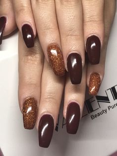 Brown Manicure, Copper Nails Designs, Winter Nail Art Ideas, Nail Parlour, Brown Nail Art, Spring Nail Ideas, Copper Nails, Fall Manicure