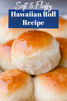 soft and fluffy hawaiian roll recipe on a plate