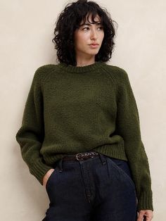 Boucle Pullover Sweater | Banana Republic Factory Rich Girl Fashion, Sweater Wrap, Arm Cuffs, Boucle Yarn, Sweaters And Cardigans, Lose Yourself, Chunky Knitwear, Arm Cuff, Banana Republic Factory