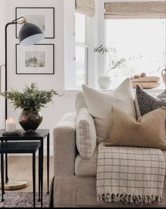 the instagram page on instagram com shows an image of a living room with white walls and furniture