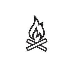 a black and white drawing of a burning match