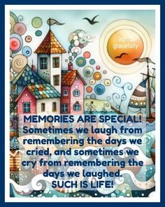 a card with the words memories are special and an image of a lighthouse in the background