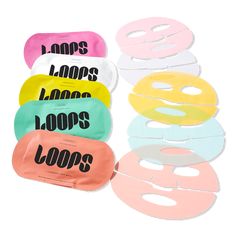 five masks with the words loops on them