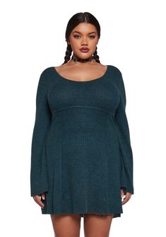 This thermal mini dress has a waffle knit construction, a washed finish, a scoop neckline, long sleeves, and a relaxed fit. Current Mood Clothing, Long Sleeve Babydoll Dress, Current Mood, Babydoll Dress, Waffle Knit, Dolls Kill, Scoop Neckline, Exclusive Collection, Green Dress