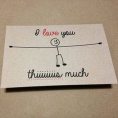 a piece of paper with a sticker on it that says i love you thulius much