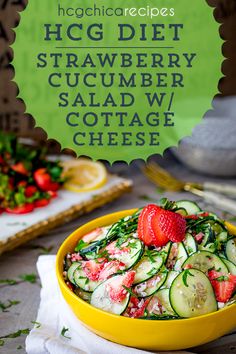 Strawberry Cucumber Salad, Alternative Protein, Strawberry Cucumber, Low Calorie Salad, Protein Recipe, Recipe Strawberry, Cucumber Diet