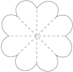 a flower with four petals cut out to make it look like the shape of a flower