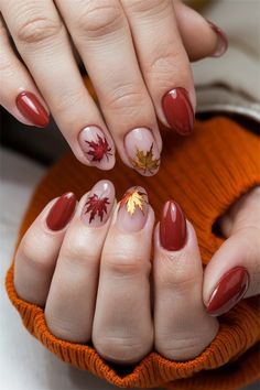 Round Shaped Nails, Spring Break Nails, Fall Nail Ideas, Witchy Nails, Christmas Gel, Wow Nails, October Nails, Bedrooms Decor