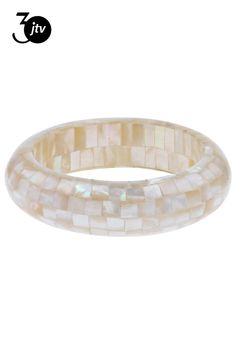 Pacific Style���  White Free-form Mosaic Mother-of-Pearl Bangle Bracelet. Measures Approximately 8"L x 0.45"W. No Closure. Color and Pattern May Vary. Internal Bangle Circumference is 8". Solid bangle, Not Adjustable. Mother Of Pearl Bracelet, Pearl Bangle Bracelet, White Mosaic, Pearl Bangle, No Closure, Pearl Bracelet, Bangle Bracelet, Mother Of Pearl, Bangle Bracelets