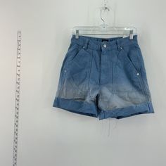 - Brand: Bdg - Color: Blue - Category: Women Women's Clothing Shorts - Style: Cut-Off - Size Type: Regular - Size: M - Department: Women High Rise Washed Blue Summer Shorts, Blue Jean Shorts With Pockets, Blue Jean Shorts With Pockets For Summer, Light Blue Jean Shorts With Pockets, Blue Cotton Jean Shorts With Pockets, High Rise Blue Relaxed Fit Bottoms, Blue Washed Bottoms For Spring, Blue Cutoff Cotton Shorts, Blue Cotton Cutoff Shorts