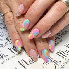 When life gives you Leafgel, make nail art.🌈✨ 📸 x @ohmynailsnyc Mystery Nails, Make Nail Art, Celestial Nails, Nail Cat, Mom Makeup, Mickey Nails, Korean Nail, Nail Appointment, Fab Nails