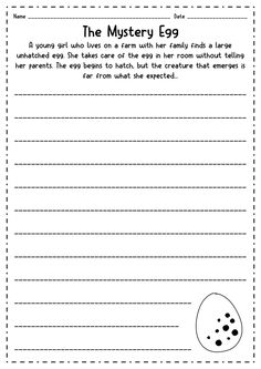 the mystery egg worksheet