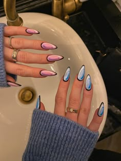 Pop Art Nails, Funky Nail Art, Grunge Nails, Dope Nails, Best Acrylic Nails, Long Acrylic Nails, Stiletto Nails, Cute Acrylic Nails