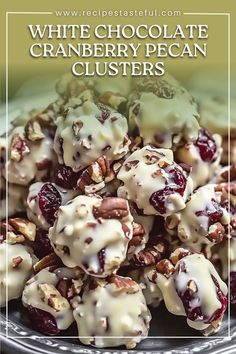 These White Chocolate Cranberry Pecan Clusters are the perfect sweet treat for any occasion! With a creamy white chocolate base, tart cranberries, and crunchy pecans, these clusters are simple to make and irresistibly delicious. A pinch of salt enhances the sweetness of the white chocolate, balancing out the tart cranberries for a perfect sweet-and-salty flavor. These clusters make a great gift, snack, or holiday treat! Pecan Clusters, Almond Bark Recipes, Treats To Share, Gift Snack, Best No Bake Cookies, White Chocolate Desserts, Cranberry Dessert, White Chocolate Candy, Chocolate Candy Recipes