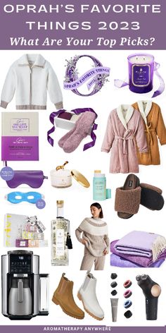 It's here! The much-awaited Oprah's Favorite Things 2023 list includes the ultimate in holiday gifting. In this list you'll find a curated selection of the year's most coveted and thoughtful presents, handpicked by Oprah herself, to make the holiday season extra special for you and all the special people on your gift list! Which ones of these are your top picks? Diy Aromatherapy, Spa Gift Basket, Aromatherapy Blends, Spa Gift, Favorite Sweater, Spa Gifts, Special People