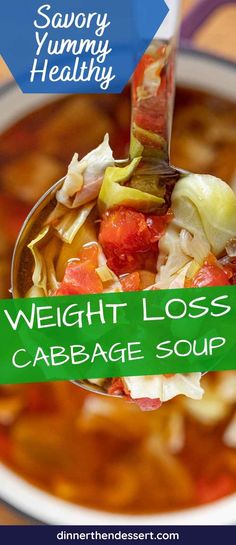 Weight Loss Cabbage Soup is an easy vegetable soup that's great for healthy eating, but still flavorful and filling. Made in only 20 minutes! Wonder Soup, Broth Benefits, Soup Video, Dinner Then Dessert, Diet Soup Recipes